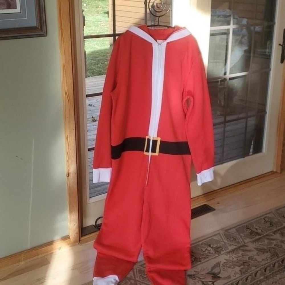 Aeropostale Santa 65" L Sz. L/XL 1 piece Outfit Costume Lounge Pajamas